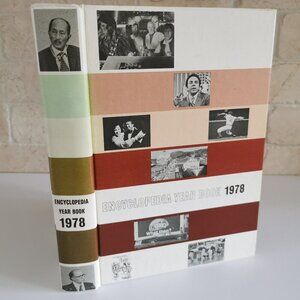 1978 Year Book Encyclopedia Vintage Birthday Gift Annual Recap Grolier Gen X